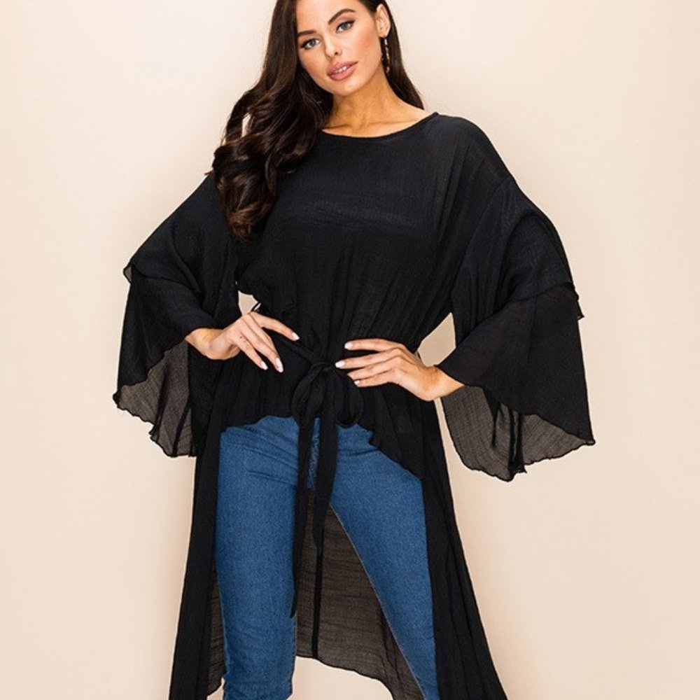 NEW - Black Widow Long Back Blouse